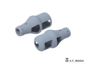 画像2: E.T.MODEL[P35-238]1/35 WWII ドイツ88mmKwK/Pak用マズルブレーキType.1(各社キット対応) (2)