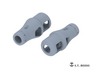 画像2: E.T.MODEL[P35-246]1/35 WWIIドイツ88mmKwK/Pak用マズルブレーキType.3(各社キット対応) (2)