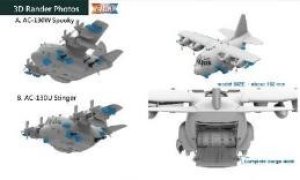 画像5: フリーダムモデルキット[FRE162052]コンパクトシリーズ：AC-130W/Uガンシップ 米空軍 「2 in 1」 (5)