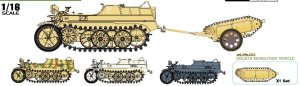 画像3: フリーダムモデルキット[FRE16002]1/16 WW.II ドイツ軍 Sd.kfz.2 ケッテン クラフトラートw/Sd.Kfz.302 ゴリアテ 軽爆薬運搬車輌 & カートセット (3)