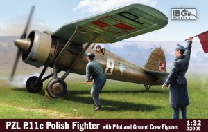 画像1: IBG[IBG32005]1/32 PZL P.11c 戦闘機w/フィギュアセット (1)