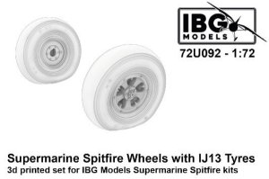 画像1: IBG[IBG72U092]1/72 スピットファイア 5スポーク自重変形ホイールw/IJ13タイヤ (IBG用) (1)