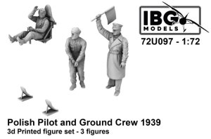 画像1: IBG[IBG72U097]1/72 ポーランド空軍 1939年 パイロット& 整備兵セット (3体入) (1)