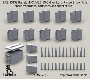 画像2: Live Resin[LRE35139]1/35  バレットM82A1/M107A1 アクセサリーセット (2)