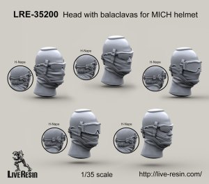 画像2: Live Resin[LRE35200]1/35  現用米兵ヘッドセット8(5個)MICHヘルメット用 (2)