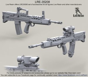 画像2: Live Resin[LRE35208]1/35  L85A1 SA80 ライフル(アイアンサイト/SUSATスコープ)(6丁) (2)
