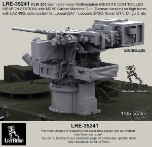 画像2: Live Resin[LRE35241]1/35  FLW200遠隔操作銃塔(2).50機銃+高姿勢砲塔 (2)
