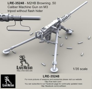画像2: Live Resin[LRE35248]1/35  M2 .50口径機銃&三脚架 WWII-冷戦期(2) (2)