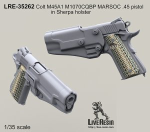 画像2: Live Resin[LRE35262]1/35  コルトM45A1CQBピストル&ホルスター(7丁) (2)