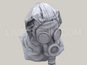 画像5: Live Resin[LRE35271]1/35  PMG-2ガスマスク着用ヘッド(3)(6個) (5)
