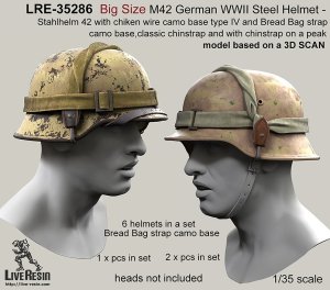 画像2: Live Resin[LRE35286]1/35  WWII独 M42ヘルメット(大)(4)(6個) (2)