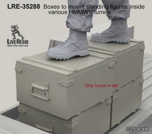 画像1: Live Resin[LRE35288]1/35  ハンヴィー射手用踏み台ボックスセット (1)
