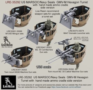 画像6: Live Resin[LRE35292]1/35  米特殊部隊用ハンヴィーGMV-M装甲銃塔(2) (6)