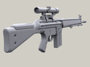 画像4: Live Resin[LRE35299]1/35  H&K G3A3&G3A4カスタム狙撃ライフルセット(6丁) (4)