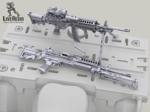 画像3: Live Resin[LRE35325]1/35 Mk48 Mod0 機銃セット(3丁) (3)