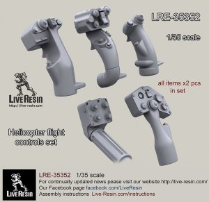 画像1: Live Resin[LRE35352]1/35 Helicopter flight controls set (1)