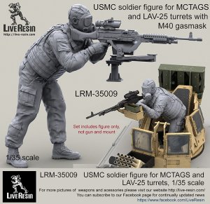 画像2: Live Resin[LRM35009]1/35  現用米海兵隊歩兵(4)MCTAGS銃塔用ガスマスク装着 (2)