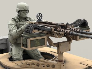 画像5: Live Resin[LRM35010]1/35  現用米特殊部隊(1).50口径機銃手 (5)