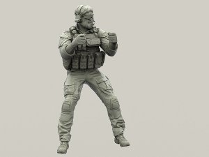 画像6: Live Resin[LRM35011]1/35  現用米特殊部隊(2).50口径機銃手(無帽) (6)
