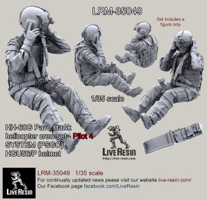 画像2: Live Resin[LRM35049]1/35 HH-60G Pave Hawk helicopter crew set - Pilot 4 equip by AIR WARRIOR SYSTEM (PSGC), HGU56/P helmet (2)
