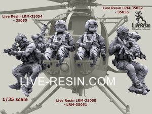 画像3: Live Resin[LRM35056]1/35 MH-6 SOF Helicopter Assault Team Operator straped to external personnel pods (EPS)  - Figure 5, correct to Kitty Hawk KH50004 MH-6 Little Bird (3)