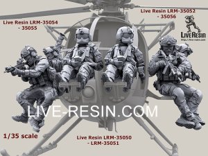 画像4: Live Resin[LRM35056]1/35 MH-6 SOF Helicopter Assault Team Operator straped to external personnel pods (EPS)  - Figure 5, correct to Kitty Hawk KH50004 MH-6 Little Bird (4)