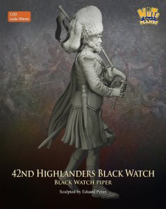 画像2: ナッツプラネット[NP-90003]1/20 19世紀 イギリス 第42王立ハイランド連隊 ブラック・ウォッチのバグパイプ奏者 (2)