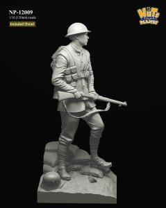 画像2: ナッツプラネット[NP-12009]1/16(120mm) WWI イギリス陸軍歩兵“ラストマン・スタンディング” 全身像 (2)