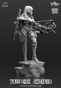 画像6: ナッツプラネット[T35022]1/35 コールサインはゴスホーク コンパウンドボウを持つ女斥候 (6)
