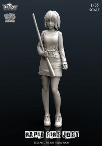 画像2: ナッツプラネット[T35028]1/35 ラピッドファイアジョーイ 弾奏する少女 (2)