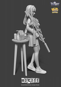 画像2: ナッツプラネット[T35046]1/35 リセスお昼休みを取るレディガンナー (2)