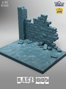 画像2: ナッツプラネット[TA35005]1/35 汎用 展示ベース5 崩れたレンガ塀 (2)