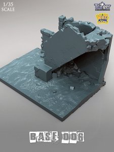 画像3: ナッツプラネット[TA35006]1/35 汎用 展示ベース6 崩れた階段のある壁 (3)