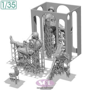 画像4: SOL MODEL[MM1005]1/35 WWII アメリカ陸軍 野戦無線通信兵&M3A1ハーフトラック機関銃手セット(2体入) (4)
