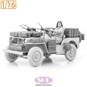 画像1: SOL MODEL[MM1009]1/16 WWII イギリス SAS 1/4トン4x4パトロールカー コンバージョンキット Ver.2(タコム用) (1)
