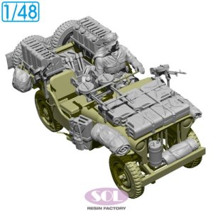 画像2: SOL MODEL[MM1012]1/48 WWII イギリス SAS 1/4トン4x4パトロールカー コンバージョンキット Ver.2 (2)