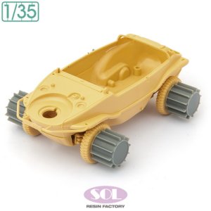 画像1: SOL MODEL[MM1019]1/35 WWII ドイツ シュビムワーゲン166型 雪上ローラーセット(タミヤ用) (1)