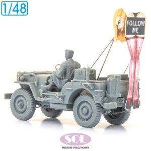 画像2: SOL MODEL[MM1021]1/48 WWII アメリカ 1/4トン4x4トラック「フォローミー」フルキット (2)