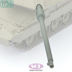 画像1: SOL MODEL[MM1024]1/35 現用 ドイツ レオパルト2 A7V主力戦車 主砲身(タミヤ用) (1)