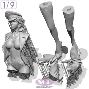 画像4: SOL MODEL[MM1029]1/9 リンダ 将官帽バージョン (4)