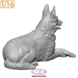 画像3: SOL MODEL[MM1031]1/16 伏せをしているジャーマン・シェパード (3)