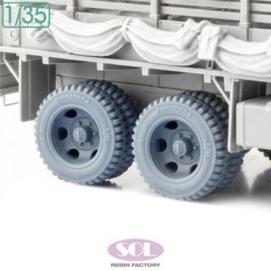画像3: SOL MODEL[MM1034]1/35 WWII アメリカ 2 1/2トン6×6カーゴトラック 自重変形タイヤ(タミヤ用) (3)