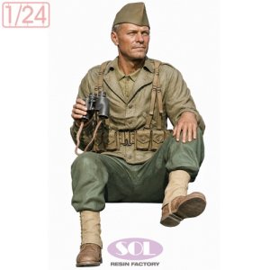 画像1: SOL MODEL[MM1039]1/24 WWII アメリカ陸軍 双眼鏡を持つ車両乗員 (1)