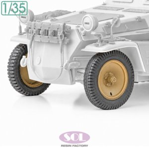 画像2: SOL MODEL[MM1046]1/35 WWII ドイツ Sd.Kfz.250/3無線指揮車グライフ 自重変形タイヤセット(タミヤ用) (2)