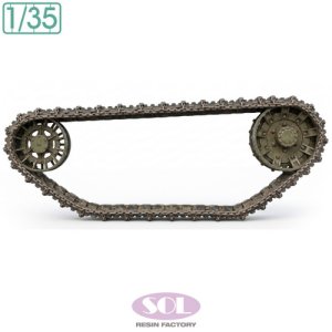 画像2: SOL MODEL[MM1054]1/35 WWII アメリカ M16対空自走砲 チェーン付自重変形タイヤ＆履帯セット(AFVクラブ用) (2)