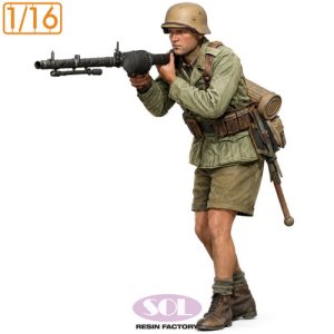 画像1: SOL MODEL[MM1056]1/16 WWII ドイツ Sd.Kfz.250/3軽装甲無線車 機関銃手 w/MG34機関銃(ダスヴェルク用) (1)