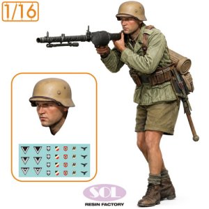 画像4: SOL MODEL[MM1057]1/16 WWII ドイツ Sd.Kfz.250/3軽装甲無線車 乗員セット w/MG34機関銃(3体入 ダスヴェルク用) (4)