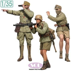 画像1: SOL MODEL[MM1058]1/35 WWII ドイツ Sd.Kfz.250/3軽装甲無線車 乗員セット w/MG34機関銃(3体入) (1)