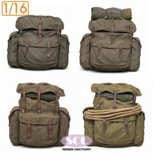 画像1: SOL MODEL[MM1065]1/16 WWII ドイツ M31山岳猟兵用リュックサック 初期型(4個入) (1)