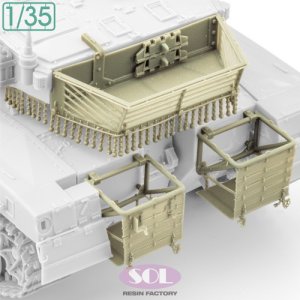 画像1: SOL MODEL[MM1067]1/35 現用 イスラエル メルカバMk.3 BAZ/D用バスケット ディテールアップセット(モンモデル用) (1)